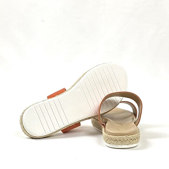 Matisse Mixer Orange Double Suede Leather Band Slide Sandal, 8 - Picture 9 of 10